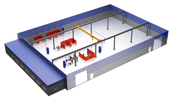RoboVent Hi-Vac Grid Configuration: Facility-Wide Filtration